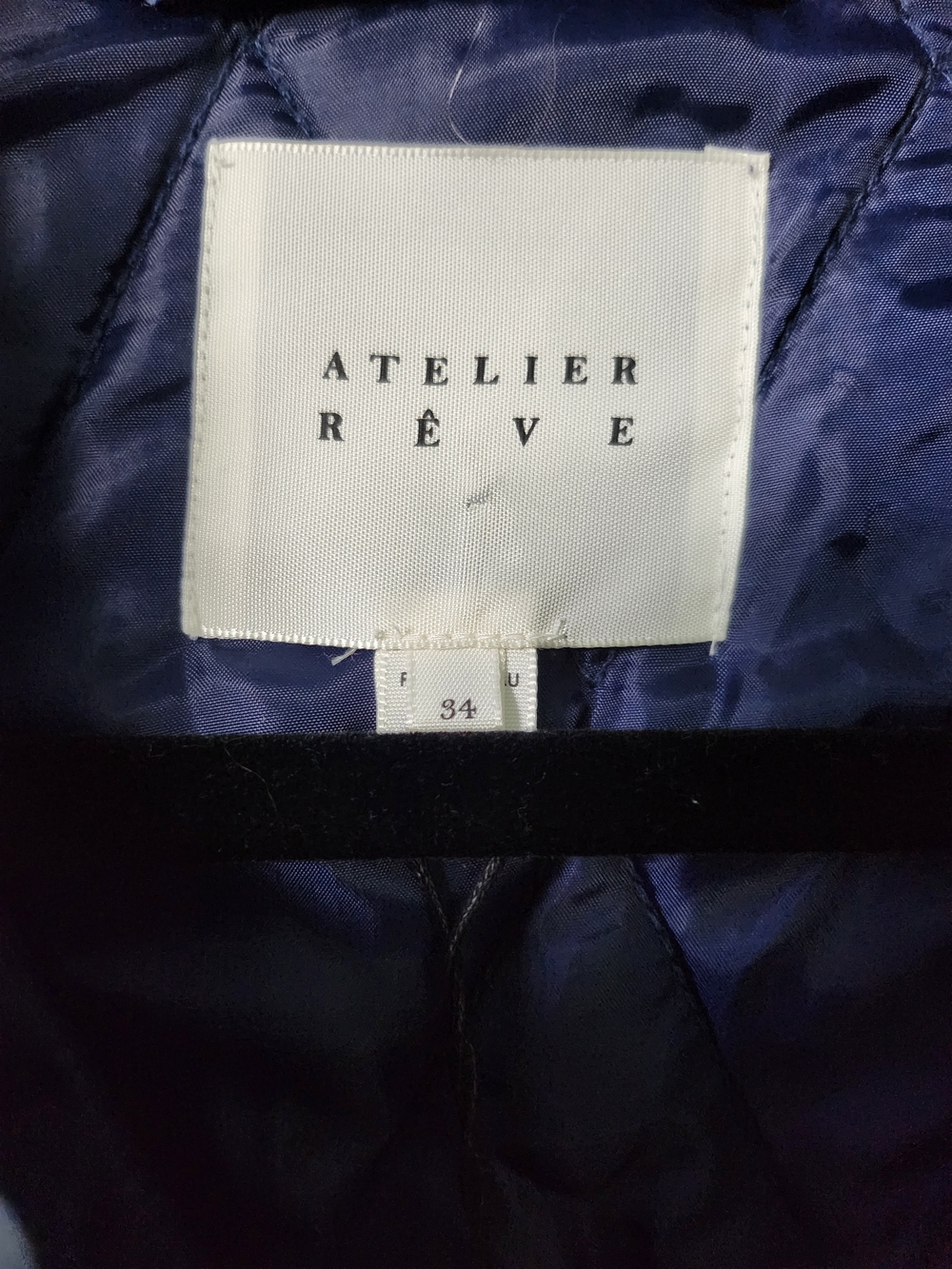 Atelier Rêve Irpoline Quilted Denim Jacket • Medium Blue • Size 34 • NWT - Picture 5 of 6